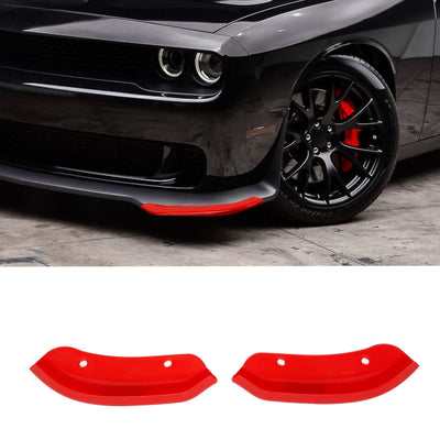 for Challenger Front Bumper Lip Splitter Protector Cover Trim for 2015-2023 Dodge Challenger Hellcat Red Exterior