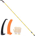 Manual Pole Saw,7.3-27 ft Adjustable Extendable Tree Pruner,High Carbon Steel Double-Hook Blade,Lightweight 8