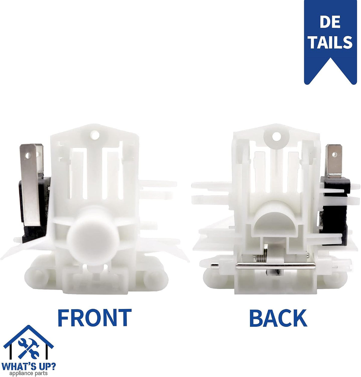 [What's Up?] DD81-02132A Dishwasher Door Switch Latch Replacement Part for Samsung Dishwashers Compatible DW80K7050UG/AA-02, DW80K5050UG/AA-00, DW80K5050US/AA-01, DW80K5050US/AA-02, DW80K5050US/AA-03