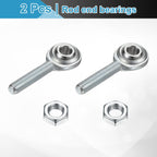 uxcell 2Pcs CM5 Rod End Bearing 5/16" Bore, 5/16-24 UNF RH Male, 1045 Steel