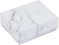 TheDisplayGuys 25 Cardboard Jewelry Gift Boxes with Inserts - Marble White
