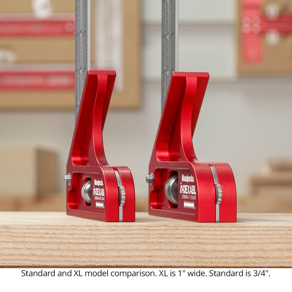 Woodpeckers inDexable Square System, 18 Inch XL Combination Square, Feature Packed Woodworking Tool