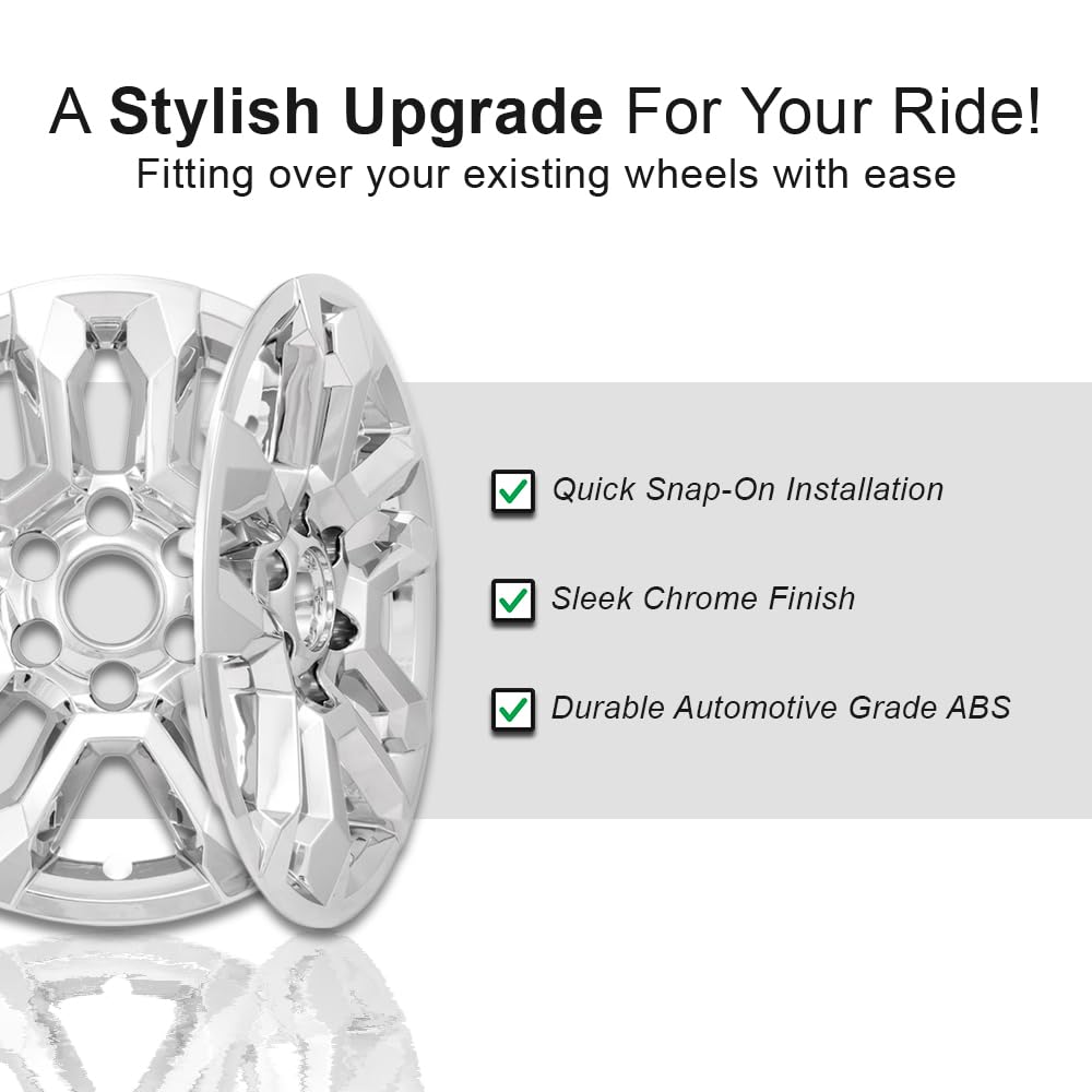 4pc 18" 5 Split Spoke Snap-On Wheel Skins for Silverado 1500 RST 22-26