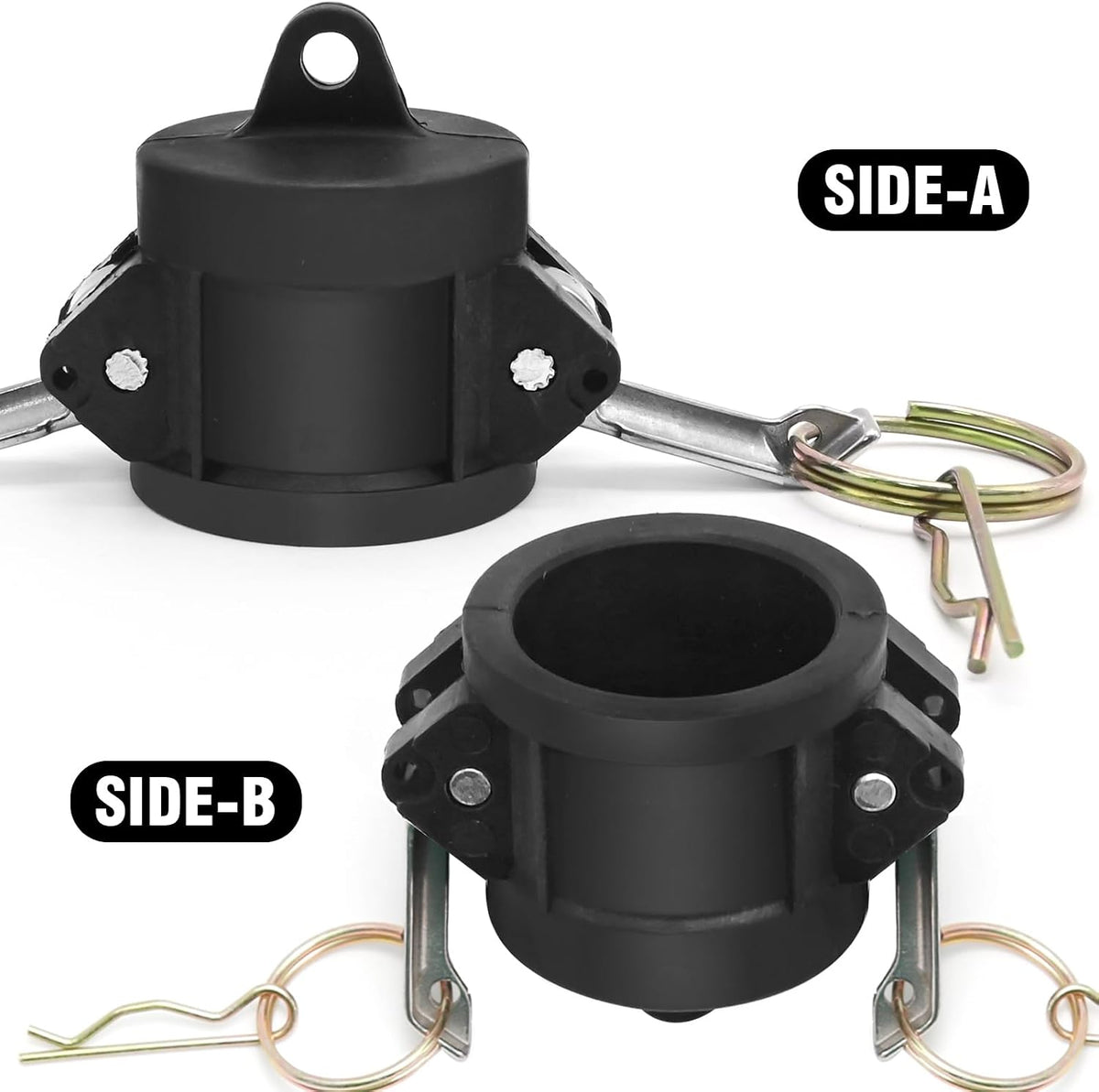 Anxingo 2Pcs 1" Polypropylene DC Camlock Fittings with Dust Cap