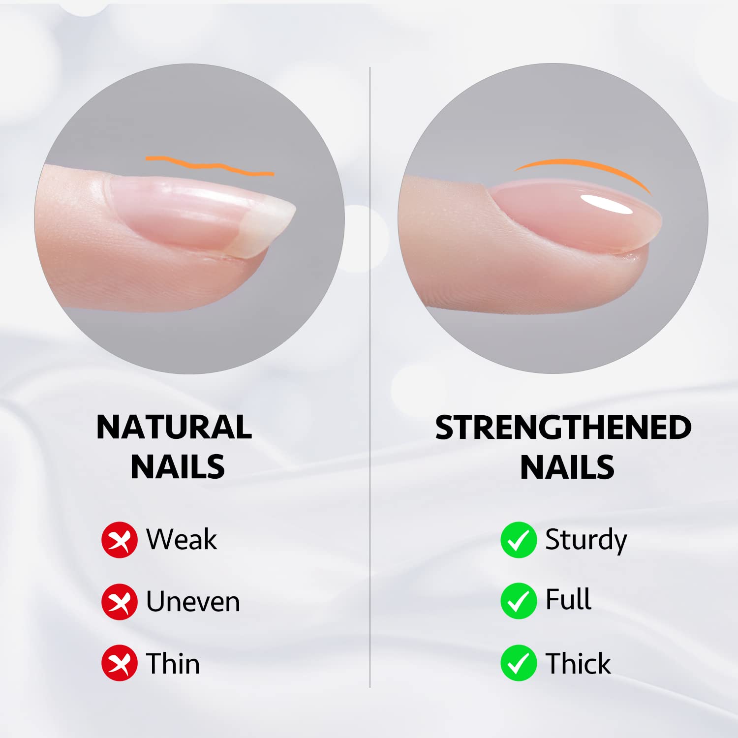 16ml Gel Top Coat, Builder Gel and Base Coat Set, 3 Pcs | Clear Glossy No Wipe Gel Top, Base Coat and Builder for Gel