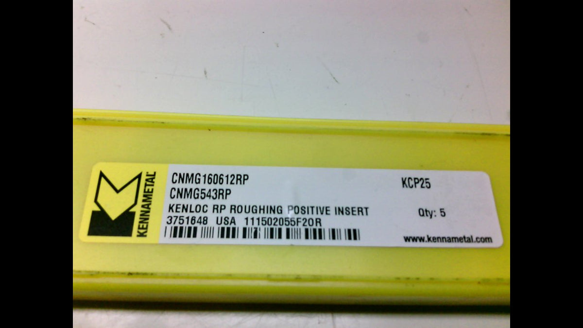 Kennametal Cnmg160612rp Carbide Inserts, Roughing Cnmg160612rp Pack of 5