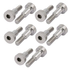 uxcell 10pcs 304 Stainless Steel Hex Socket Shoulder Bolt 5mm Shoulder Dia 8mm Shoulder Length M4 Thread