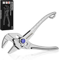 Mini Pliers Wrench, 4-Inch Smooth Jaw Plier, High-Toughness Alloy Steel Adjustable Wrench Pliers with Smooth Parallel