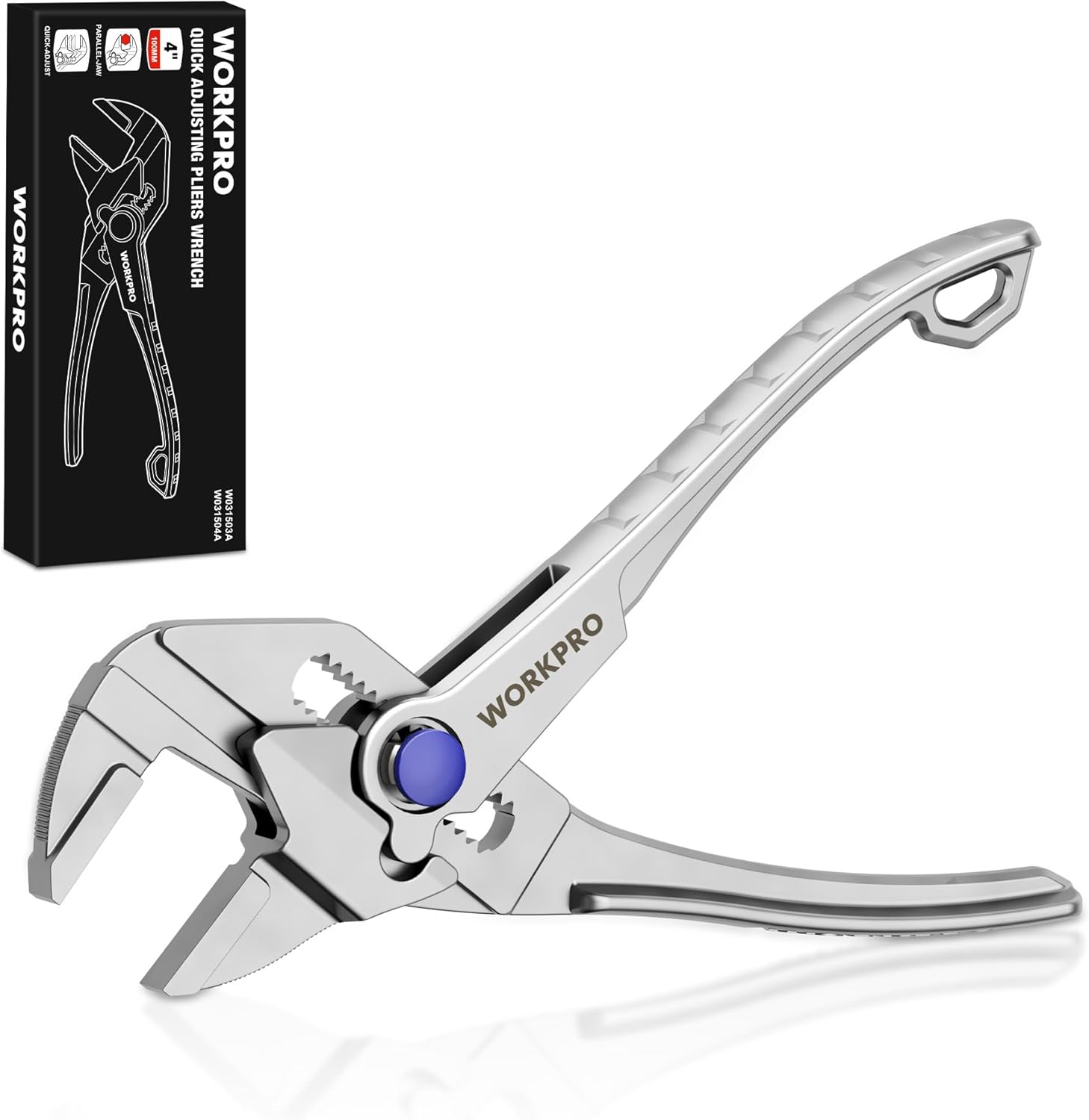 Mini Pliers Wrench, 4-Inch Smooth Jaw Plier, High-Toughness Alloy Steel Adjustable Wrench Pliers with Smooth Parallel