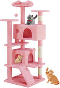 54 Inch Cats Tree Tower, Multi-Level with Scratching Post, Indoor Cat Tree Condo with Climbing Ladder, Plush Toy