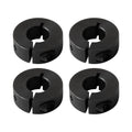 (4-Pack) Shaft Collar 1/2" Bore, 1045 Steel Set Screw Split Clamp-On Collars, 1-1/8" OD, 13/32" Thickness, with M4 Set Screws