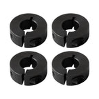 (4-Pack) Shaft Collar 1/2" Bore, 1045 Steel Set Screw Split Clamp-On Collars, 1-1/8" OD, 13/32" Thickness, with M4 Set Screws