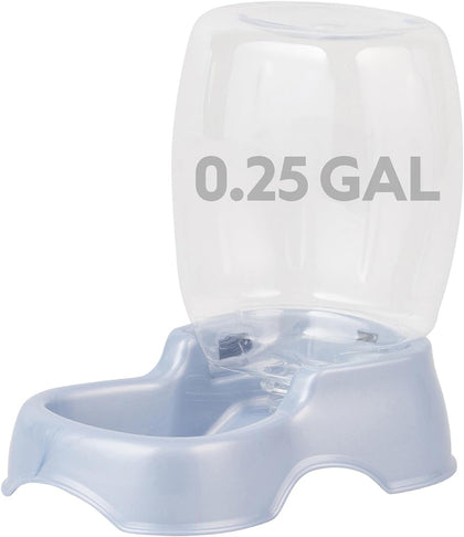 Pet Cafe Cat and Dog Water Dispenser Extra Small Water Bowl for Kittens and Puppies, USA Made, 0.25 GAL, 7.3"H, Pearl