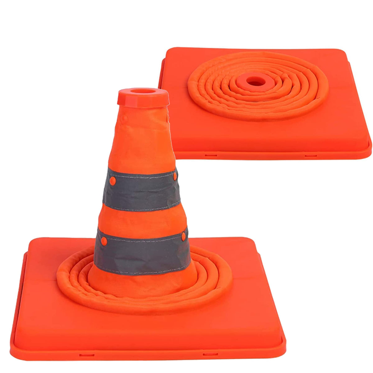 4 Pack 20 inch Collapsible Traffic Cones Pop up Reflective