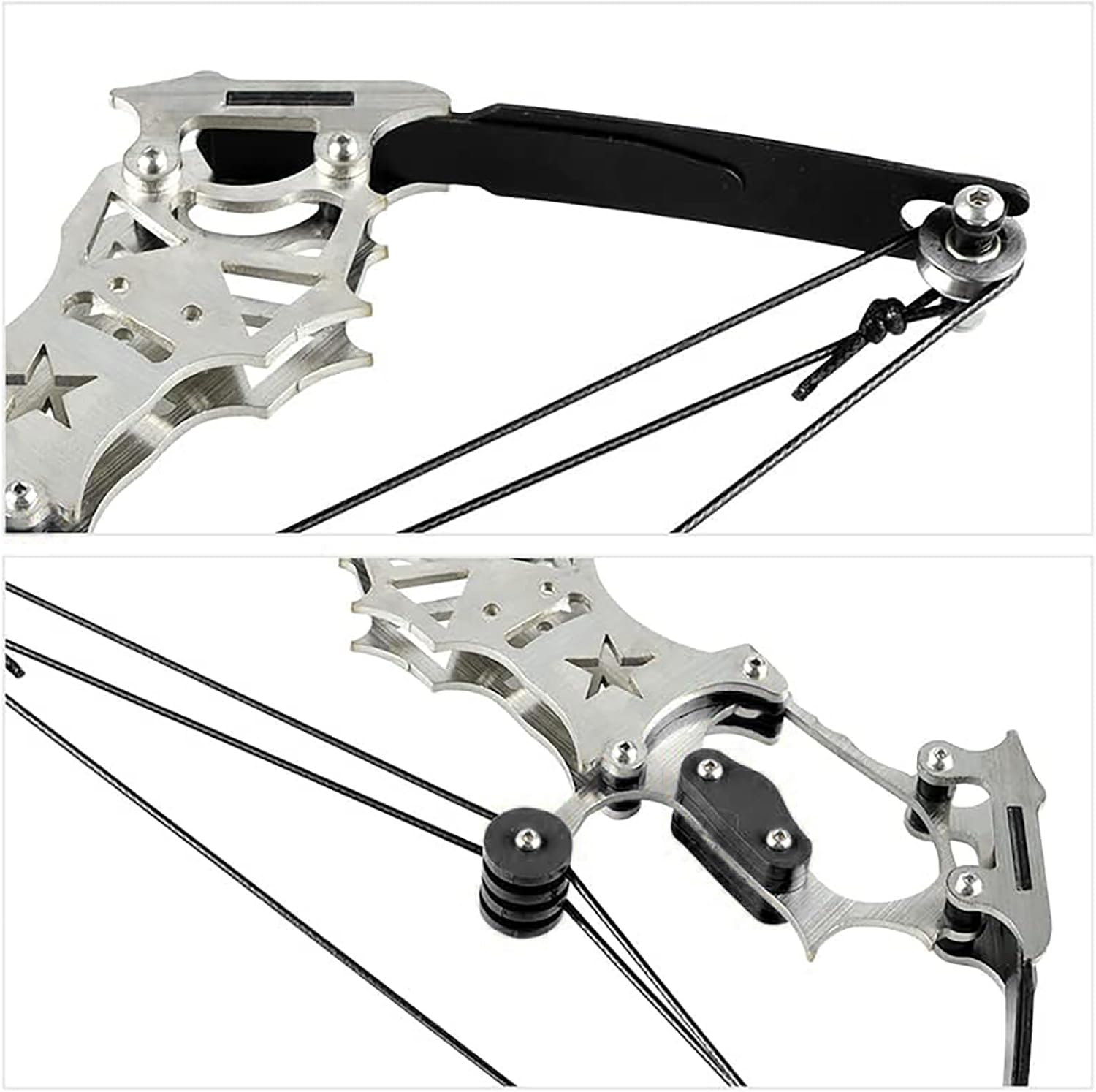 Archery Bow Set Left and Right Hand Compound Bow Hunting Bow Metal Material Catapult RH/LH for Practice Archery