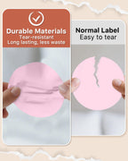 3 Inch Pink Circle Thermal Labels, Durable Round Thermal Label