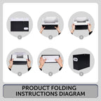 File Box for Hanging File Folders, Collapsible Cardboard Box