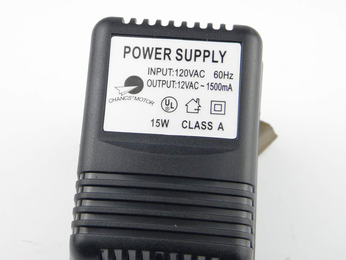 CHANCS TYC-40 12V 5RPM AC Inner-Screw Shaft 74mm Synchronous Motor with AC Wall Power Adapter - Input 110V Output AC 12V for Christmas Decoration