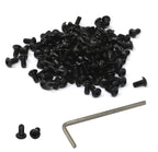 iexcell 100 Pcs M3 x 6mm Thread Pitch 0.5 mm Alloy Steel 12.9 Grade Hex Socket Button Head Cap Screws Bolts Kit, Black Oxide Finish