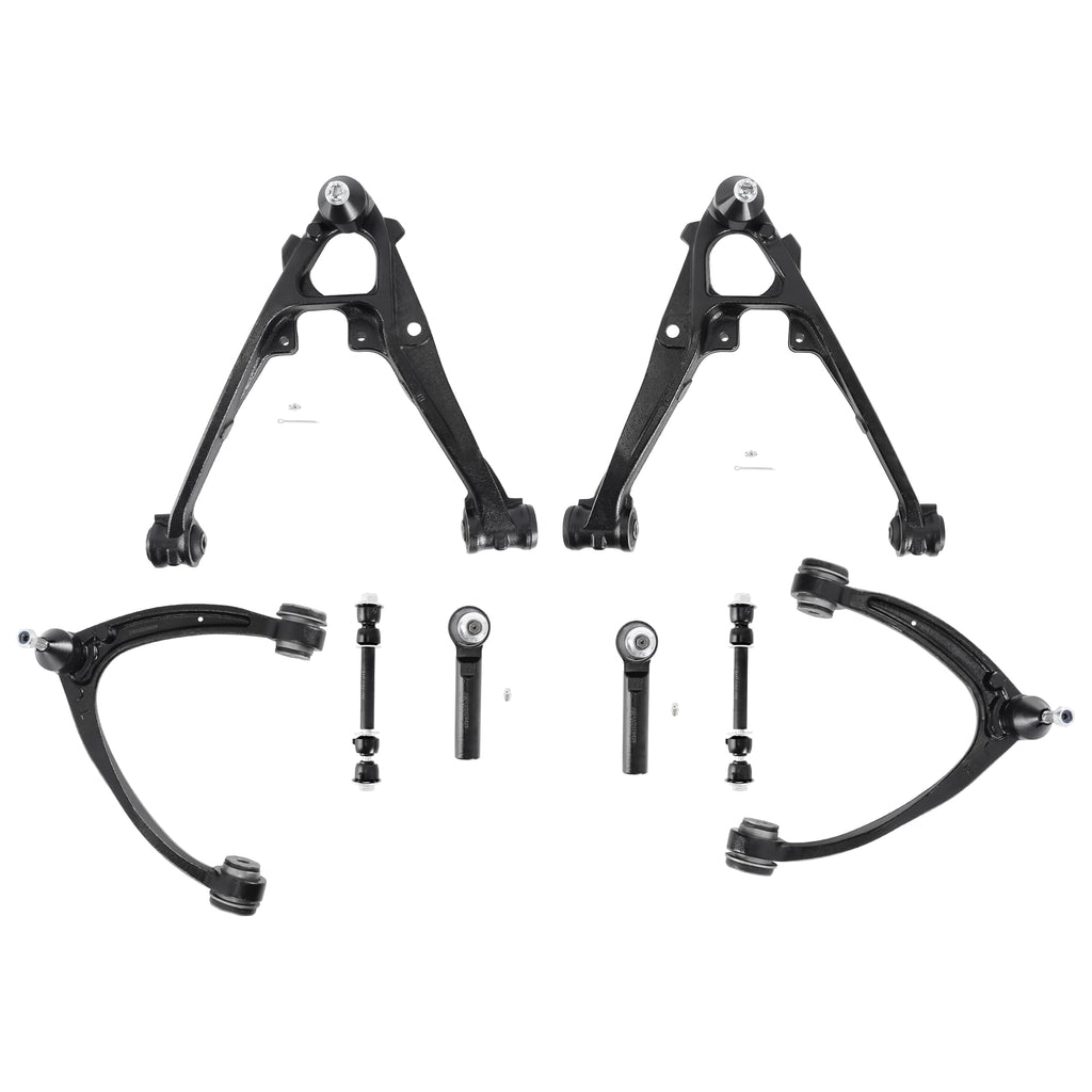 VIPCAR Front Upper & Lower Control Arm Kit for Chevy Silverado 1500