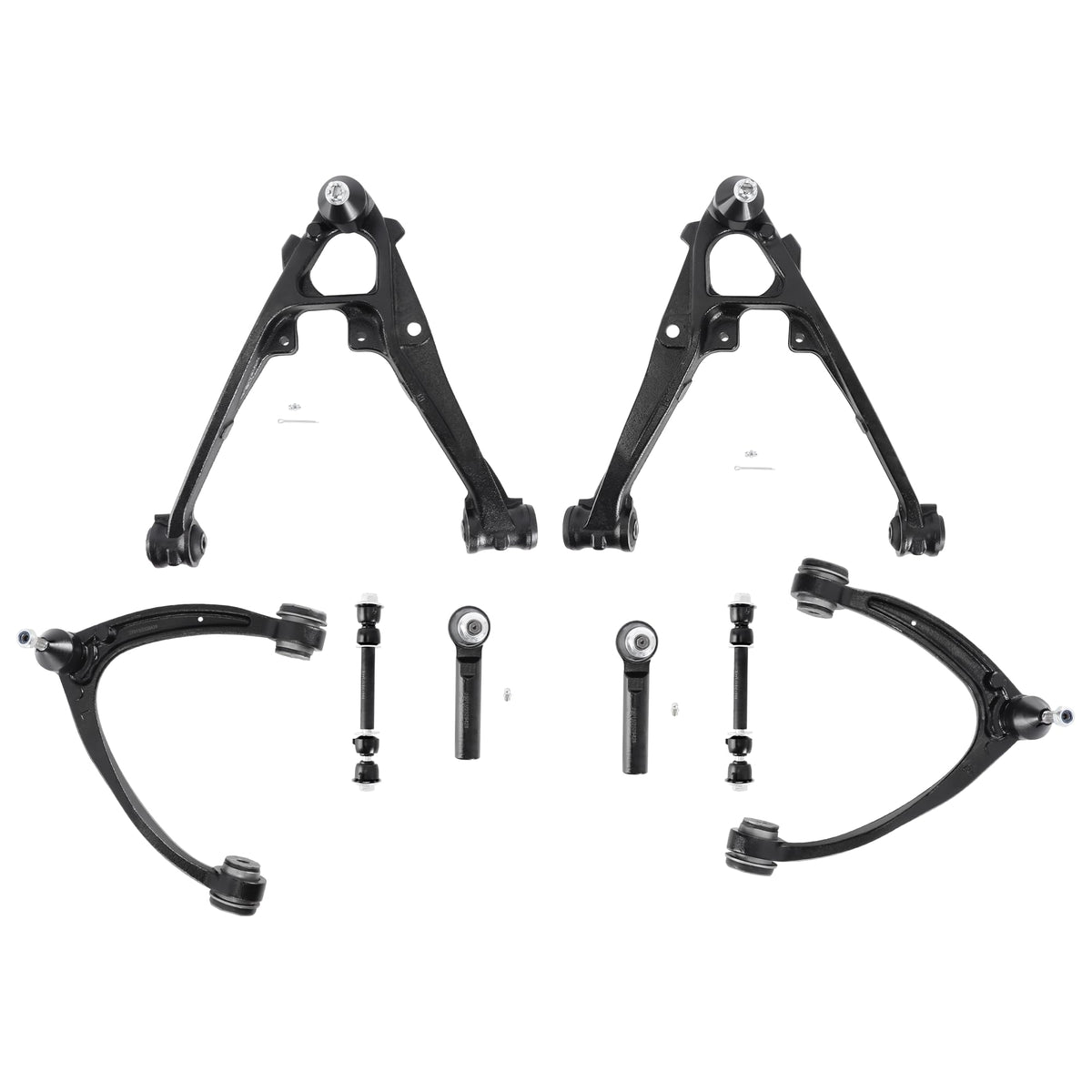VIPCAR Front Upper & Lower Control Arm Kit for Chevy Silverado 1500