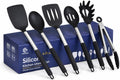 Silicone Cooking Utensils Set 6 PCS, Heat Resistant Non Stick Spatula Spoon Turner Kitchen Tools – BPA Free Non-Toxic