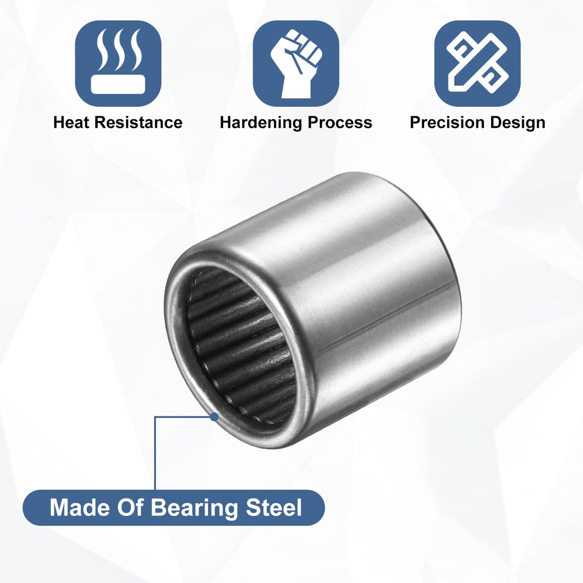 uxcell 4 Pcs B912 Needle Roller Bearings, 9/16" Bore 3/4" OD 3/4" W