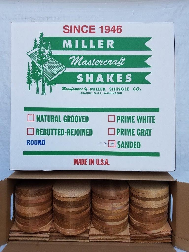 MasterCut Round Decorative Cedar Shingles 104 Pieces
