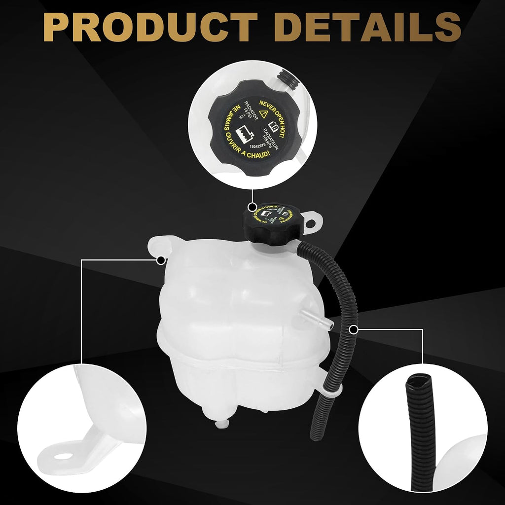 Partsflow Front Engine Radiator Coolant Reservoir Tank W/Cap&Pipe Compatible With 2005 Chevrolet Equinox LS/LT 3.4L 10388355 603-139