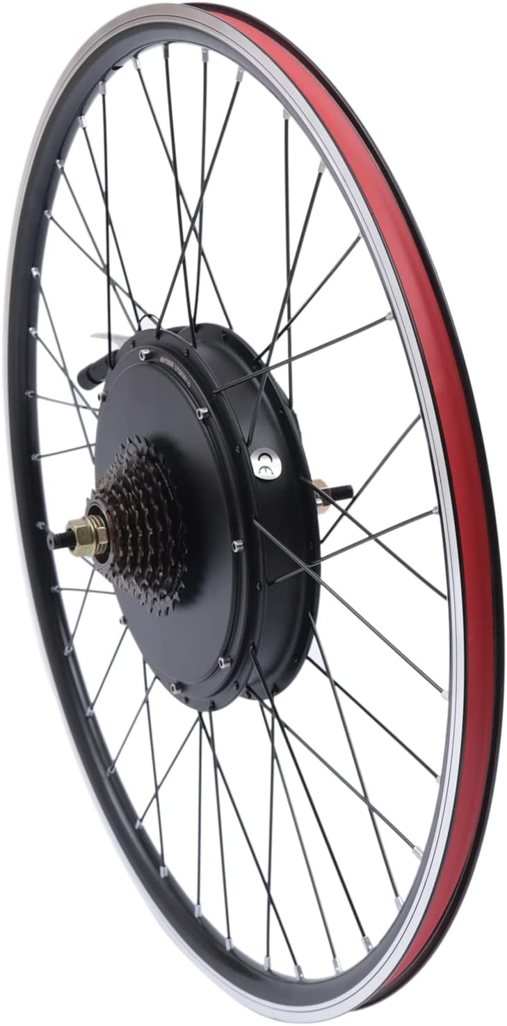 Electric Bike Conversion Kit 700C 48V 1500W Rear Wheel Electric Bicycle Hub Motor Kit 5 Speed Adjustable Dual Drive