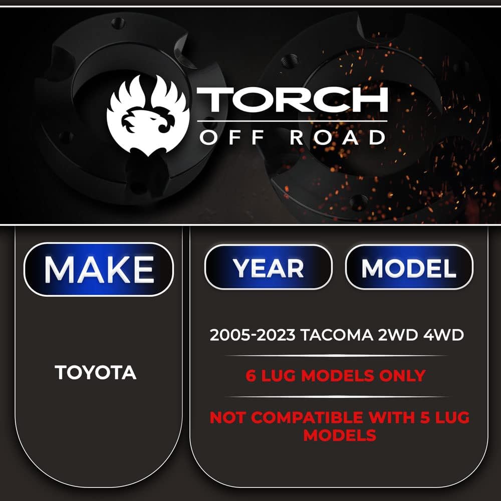 TORCH Sway Bar Drop Bracket Kit for 2005-2023 Toyota Tacoma 2WD 4WD