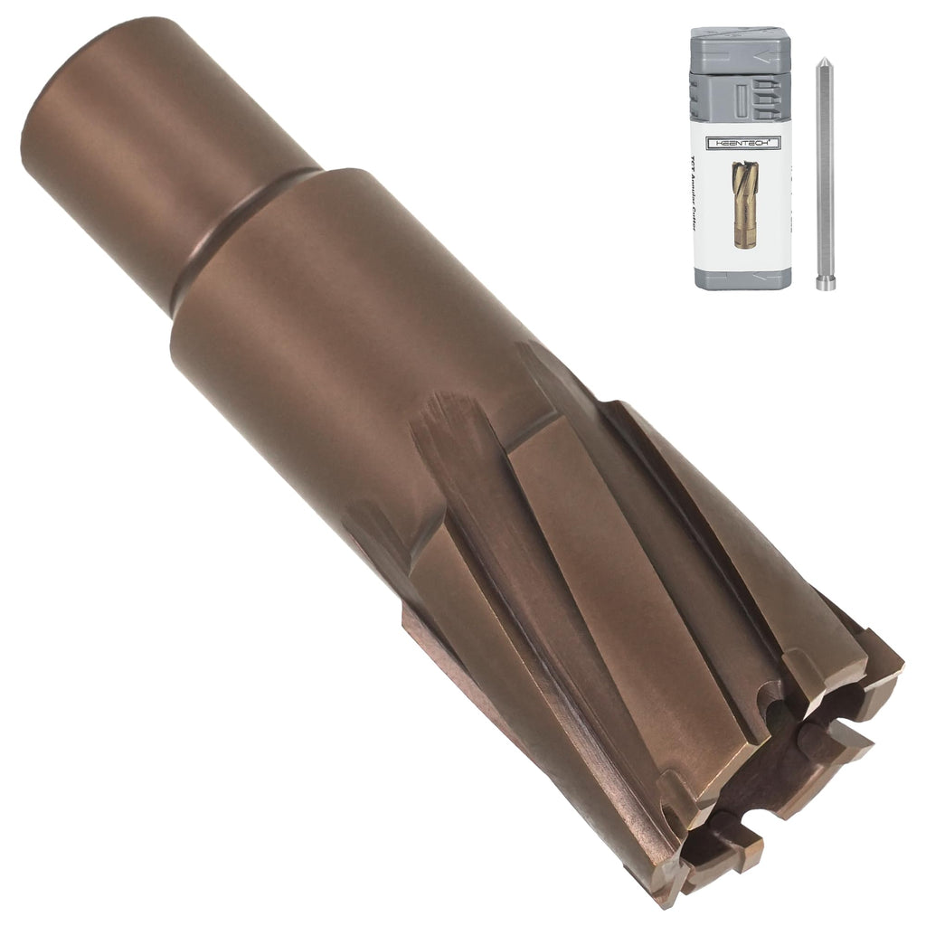 KEENTECH Carbide-Tipped Annular Cutter, 1-1/8" Diameter x 2" Depth
