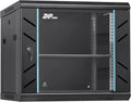 9U Wall Mount Server Cabinet with Lockable Door Heavy Duty IT Network Rack Enclosure for Data Centers & Network Equipment