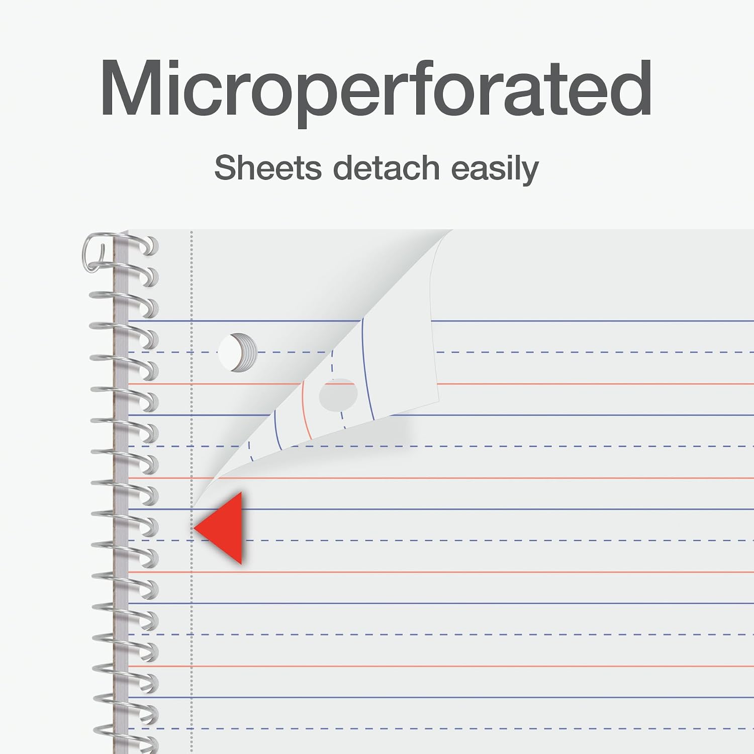 Oxford Primary Ruled Spiral Notebooks, Writing/Drawing Practice for Kids, Grades Pre-K, K-2, 70 Sheets, 8 x 10.5