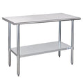 Stainless Steel Prep Table 24''x48'' NSF Commercial Workbench