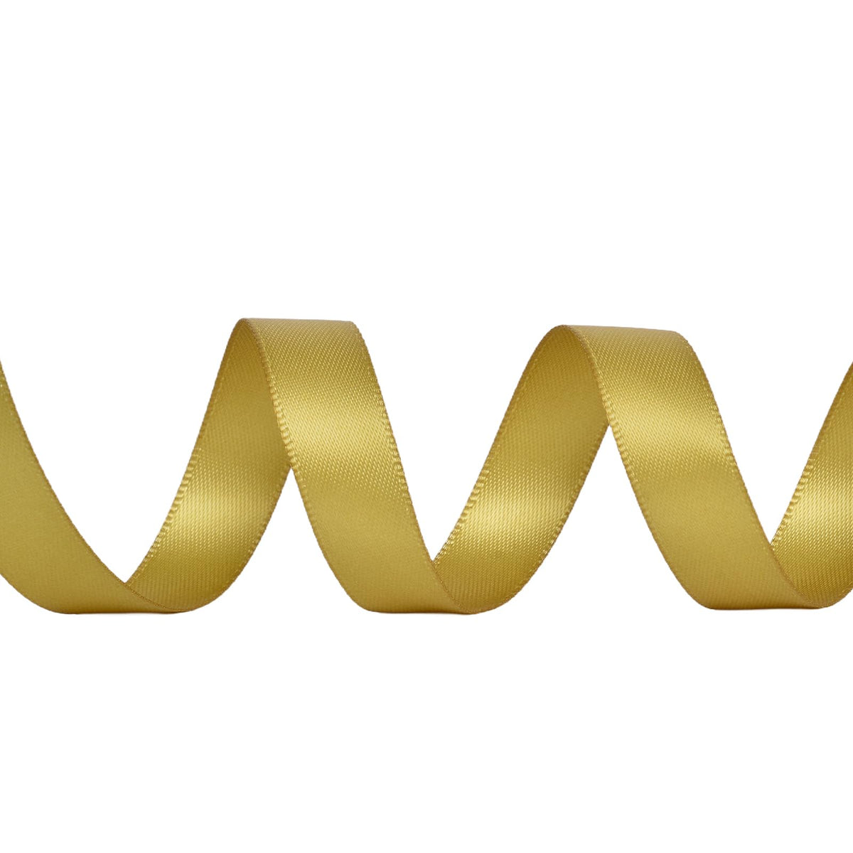 Gold Double Faced Satin Ribbon, 1/2 Inch Continuous 25 Yards