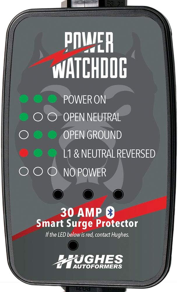 PWD30 Bluetooth Surge Protector, 30A, Portable, 14 Inch | Portable 14-inch design with Bluetooth connectivity for