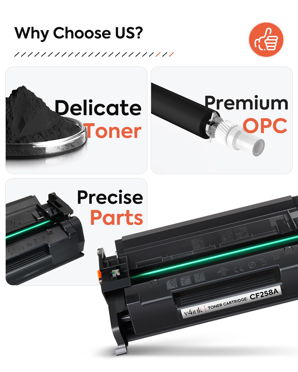 58A Toner Cartridge Black 2 Pack Compatible for HP 58A CF258A M404n M404dn