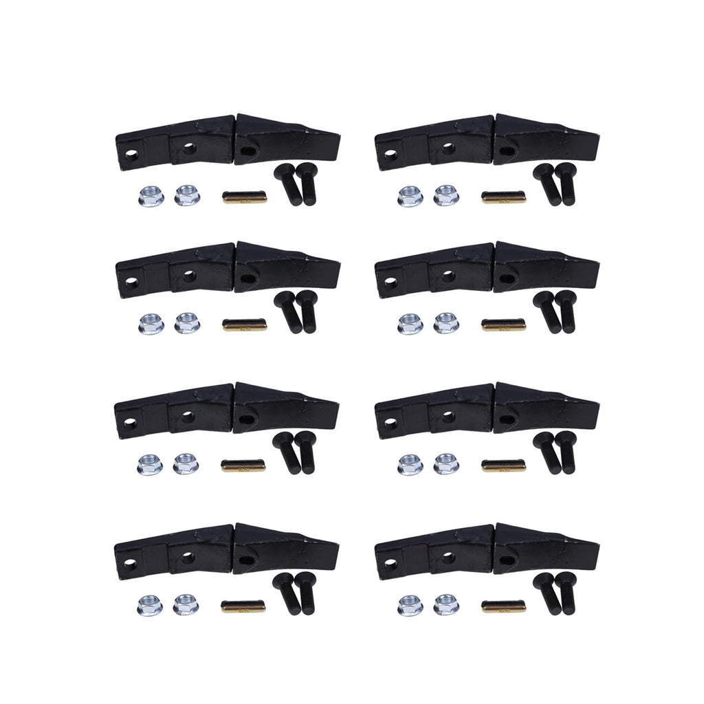 Lesurey 8Pcs Bucket Teeth Assembly 6737322Y 6737324 Compatible with Bobcat