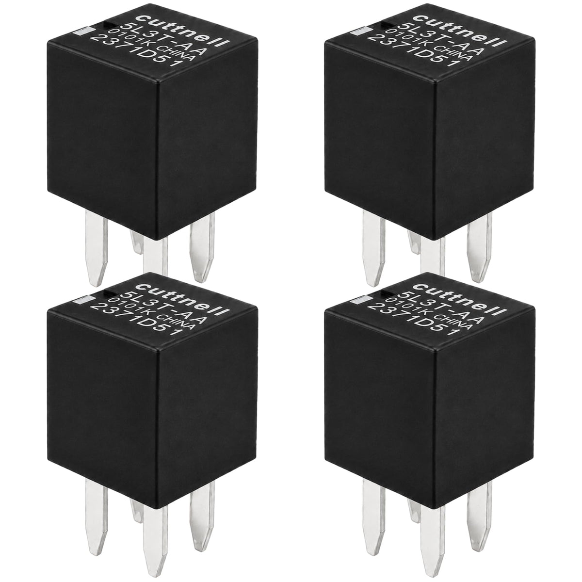 Cuttnell 4-Pack 5L3T-AA Relay 12V 20A 4-Pin