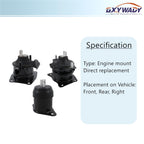 GXYWADY 3PCS Engine Motor Mounts Replacement for A4526 A4516 A4517