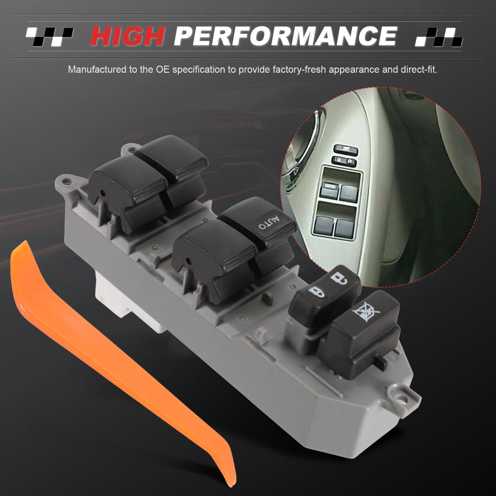 Front Left Driver Side Master Power Window Switch Compatible with Camry 2007-2017, Highlander,Prius C Replace 8482006061