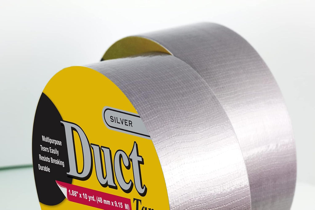 Silver Duct Tape, 1.88 in x 10 yd, 12-Pack