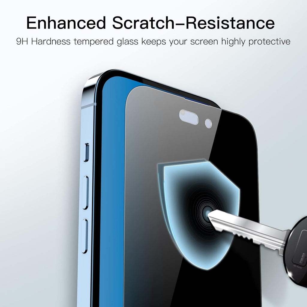 Privacy Full Coverage Screen Protector for iPhone 14 Pro Max 6.7-Inch, Anti-Spy Tempered Glass Film, Edge to Edge