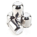 4Pcs 3.27" Stainless Trailer Wheel Center Caps, 3.41" H Chrome