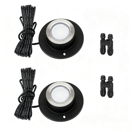 3W LED Underwater Pond Lights, IP68 Waterproof Submersible Fountain Lights, 5000K Natural White Low Voltage 12-24V