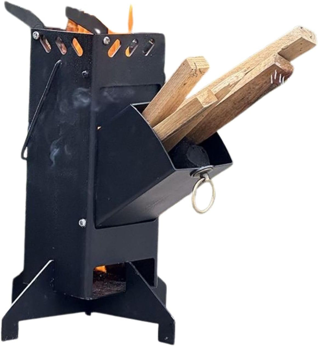 Rocket Stove Wood Burning Stove Portable Wood Stove, Fire Camping Stove for Outdoor Cooking, Camping, Picnic, BBQ