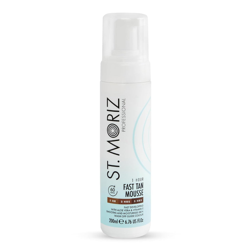 St Moriz Professional 1 Hour Fast Self Tanner Mousse, Light to Dark – Instant, Express Self Tanner Foam for a Golden