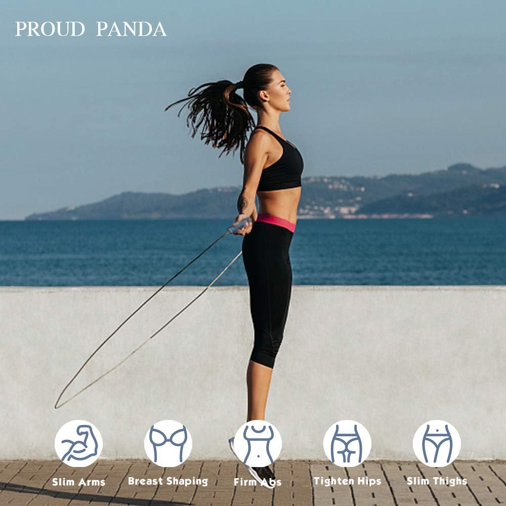 Weighted Jump Rope Workout-1LB Professional Skipping Rope with Adjustable Length and Silicone Comfortable Grips,Heavy