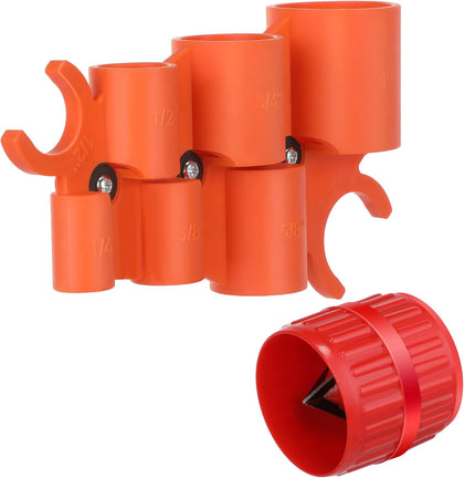 Pipe Depth Gauge and Deburring Tool Kit for 1/4'' - 1'' Tubing | Depth gauge and pipe deburring tool, 1/8'' to